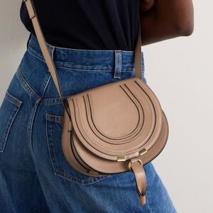Marcie mini textured-leather shoulder bag